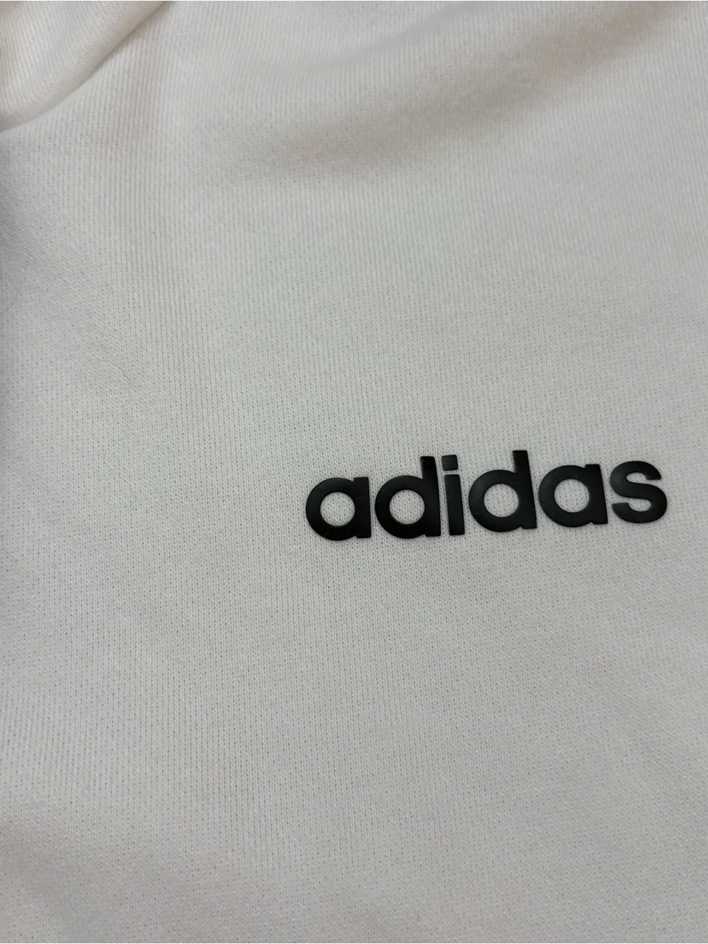 Adidas Men’s Hoodie Size 2XL White Black Fleece Activewear Long Sleeve 3 Stripe